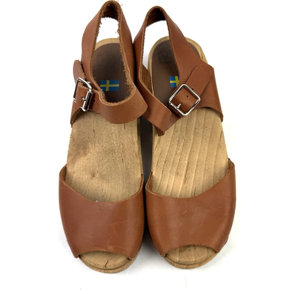 Mia Anja Clogs 36 Wooden Swedish Open Toe Sandals‎ Womens Shoes